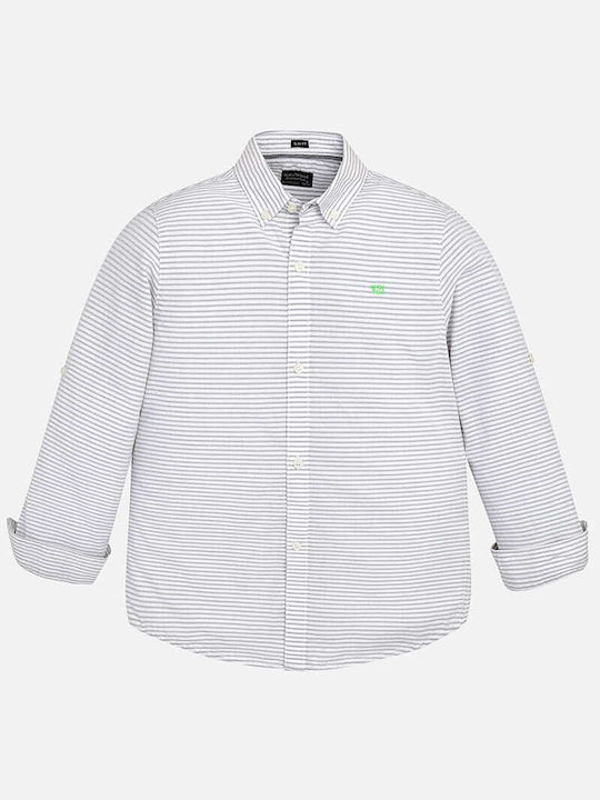 Mayoral Kids Checked Shirt Gray