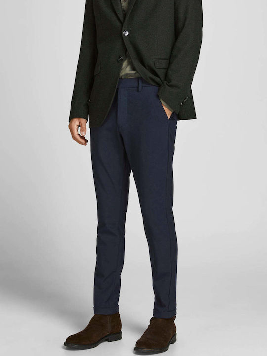 Trousers Elastic in Slim Fit Navy Blazer