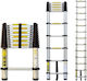 Go Clever Telescopic Ladder Aluminum 9 of Steps with Maximum Height 3.3m