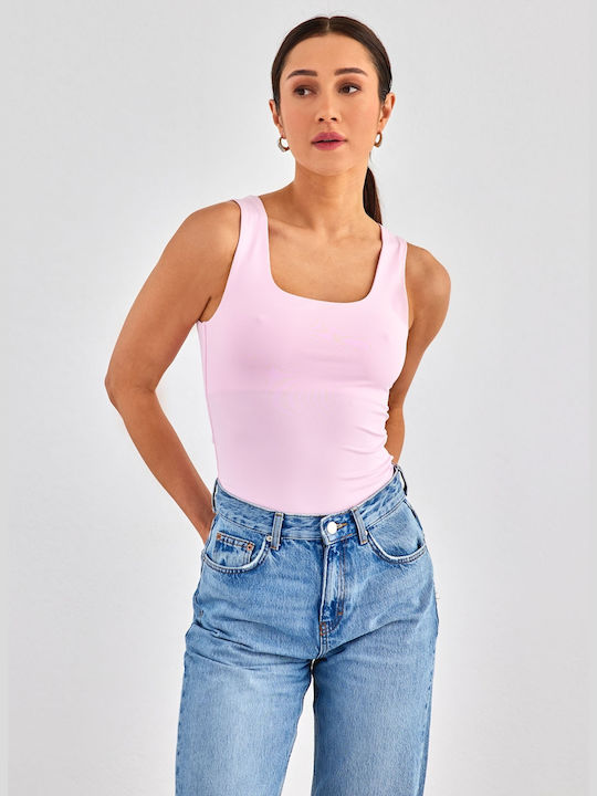 Only Damen Crop Top Ärmellos Rosa