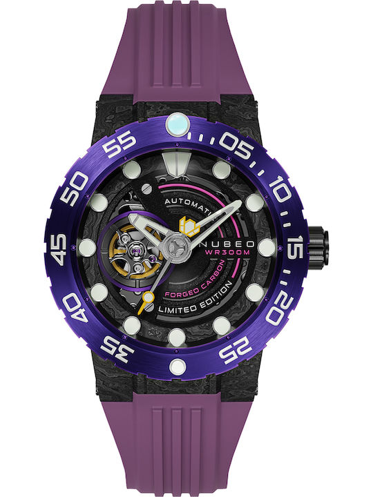 Nubeo Men's Watch 48mm Automatic with Black Rub...