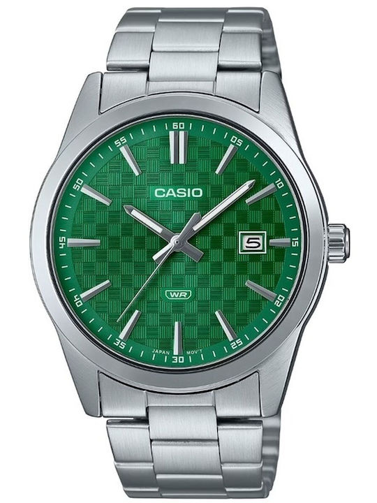 Casio Herrenuhr 41mm Batterie mit Silber Metall...