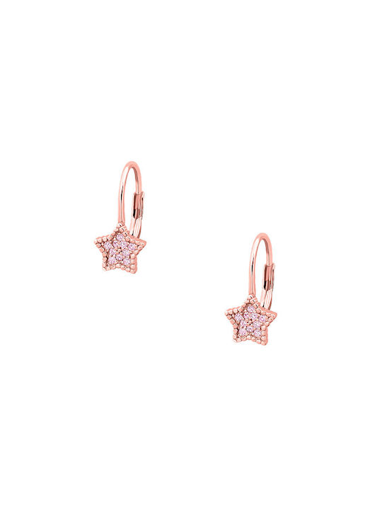 Iris Gold Plated Kids Earrings Stars made of Silver