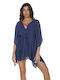 Comfort Women's Mini Dress Beachwear Blue