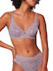 Triumph Amourette 300 W Minimizer Minimizer Bra without Padding Underwire Purple