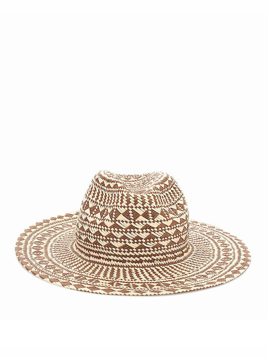 Guess Frauen Stoff Hut Fedora Braun