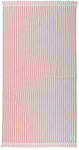Nef-Nef Pink Cotton Beach Towel with Fringes 170x90cm
