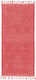 Nef-Nef Beach Towel Cotton Coral with Fringes 160x80cm.