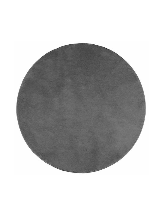 vidaXL Oviedo Rug Round Charcoal