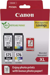 Canon PG-575 / CL-576 XL 5437C006 Γνήσιο Μελάνι InkJet Photo Value Pack Μαύρο / Πολλαπλό (Color)