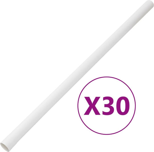 vidaXL Canal de Cablu din Plastic Alb 1m
