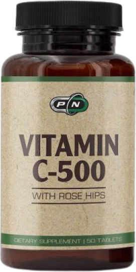Pure Nutrition Vitamin C-500 Витамин за Кожата & Антиоксидантно действие 500мг 50 Таблетки