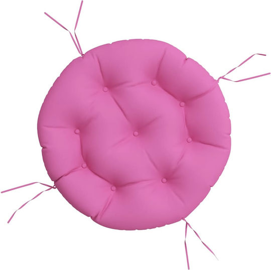 vidaXL Wasserdichtes Gartenstuhlkissen Rund Rosa 60x60cm