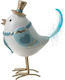 Polyester Birdie Seide Weiß 10x5,5x13,5cm