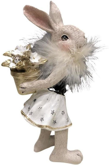 Decorative Sideboard Bunny Polyresin Black Gold White Bunny 10,5x7x18,5 Ek