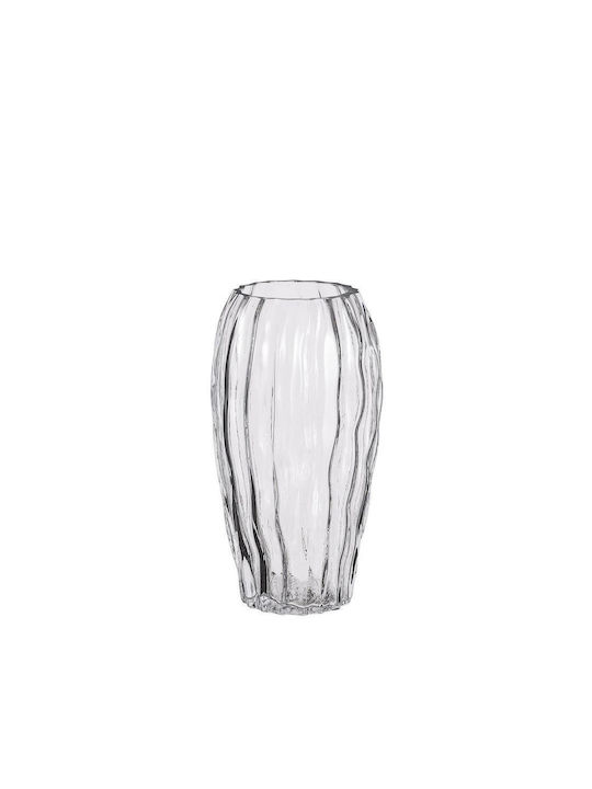 Διάφανο Διακοσμητικό Βάζο Glas Transparent 14x14x27cm 1Stück