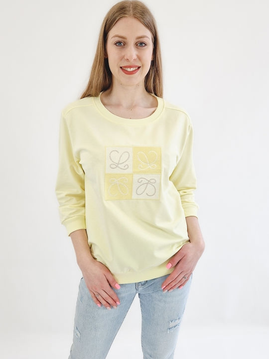 Brak Women's Blouse Cotton with 3/4 Sleeve Yellow