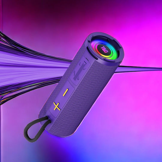 T&G Ηχείο Bluetooth 14W με Ραδιόφωνο και Διάρκεια Μπαταρίας έως 4 ώρες Μωβ TG-421