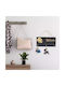 Uncle George Wall Key Holder Wooden Wooden Black Key Holder with Gold Letters "Welcome" and 3 Metal Hooks and Modern Leaf Design 3 positions 20x1x10cm