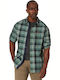 Fjallgrim Long Sleeve Overshirt In Regular Fit Deep Patina/Dark Navy