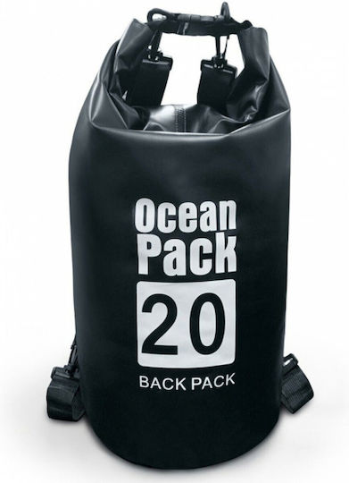 Ocean Pack Στεγανός Σάκος Ώμου / Πλάτης / Χειρός 20lt Μαύρος