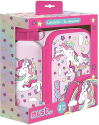 Must Food Set Unicorn Lunchbox 800ml Aluminum Bottle 500ml 585669