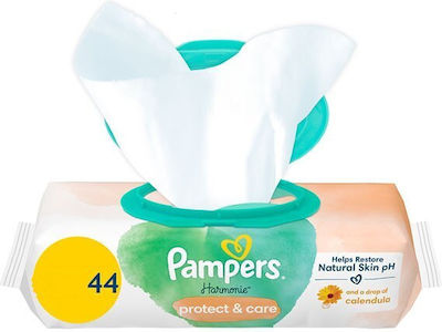 Pampers Harmonie Μωρομάντηλα 44τμχ