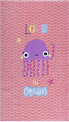 Nef-Nef Homeware Jelly Fish Kids Beach Towel Blue 120x70cm