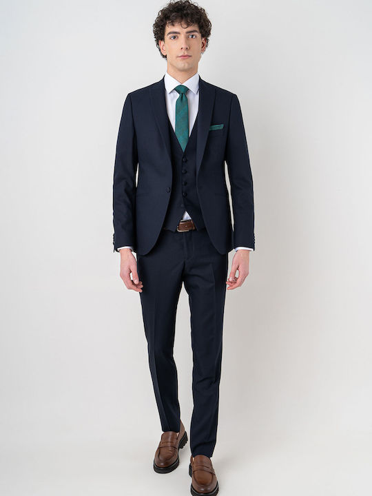 Fragosto Costum Bărbați Dark Blue