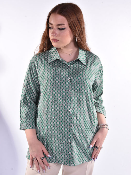 Women's Shirt Jacket Green Raiden 9048