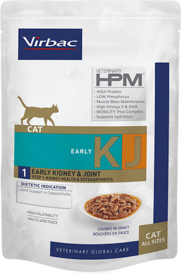 Virbac Virbac Early Kidney Joint Kj1 Nasses Katzenfutter in Dose für Junior-Katzen mit Schweinefleisch, Huhn, Leber und Kartoffeln 85g