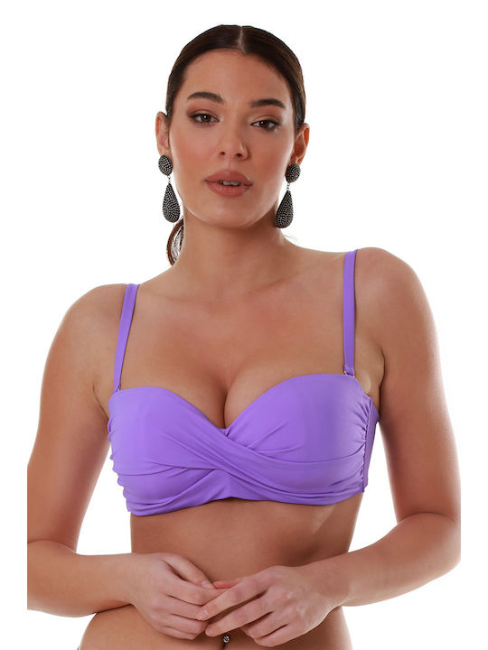 Bluepoint Strapless Bikini Top Μωβ