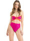 Strapless Bikini Top Φούξια Πορτοκαλί