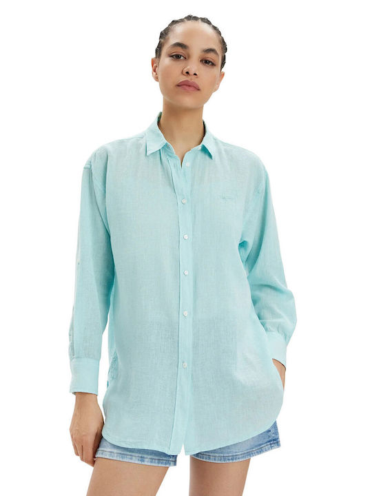 Pepe Jeans Women's Shirt Philly Pl304803 508 Blue