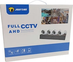 Jortan Σύστημα Παρακολούθησης 4 Καμερών CCTV 720P Jortan Σύστημα Παρακολούθησης 4 Καμερών CCTV 720P