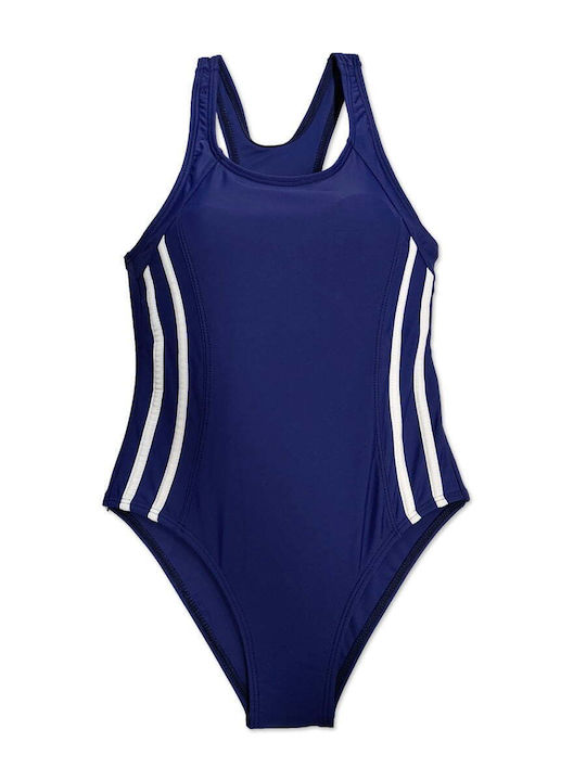 Flower Girl Kids Swimwear One-Piece Training Blue