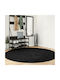 vidaXL Oviedo Rug Round Black