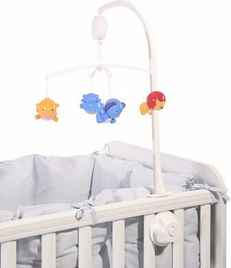 Lorelli Mobile für Kinderbett mit Musik und Rotation Wild Animals für 0++ Monate