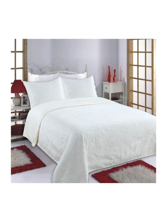 Silk Fashion Supersoft Κουβερλί Υπέρδιπλο Ivory 240x260cm
