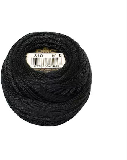 DMC Perle Spitzenfaden Baumwolle Schwarz 80m 10g