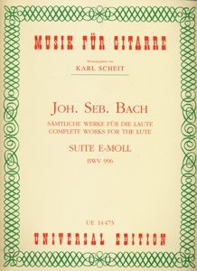 Бах J.s Suite ми минор Bwv 996