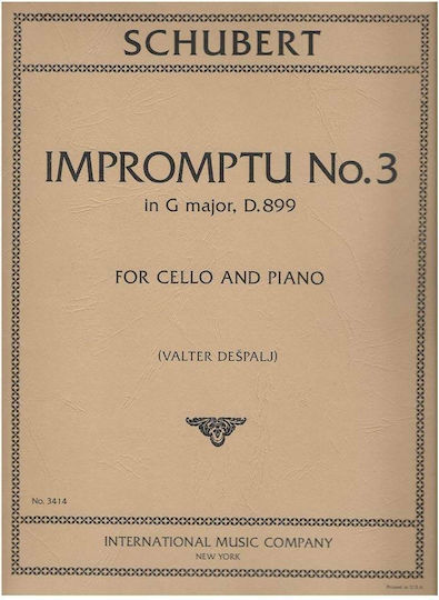 Schubert Impromptu Nr 3 In G Major Cello & Piano
