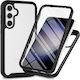 Erbord Back Cover Set with Tempered Glass Black Galaxy A55