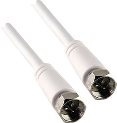Schwaiger Καλώδιο Κεραίας Coax male - Coax female Λευκό 10m