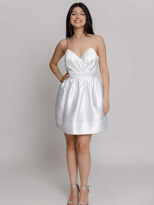 Tassos Mitropoulos Mozart Baloon Mini Φόρεμα Άσπρο Tm31301