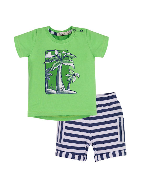 EMC Kids Set with Shorts Summer 2pcs Green