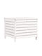 Wooden Garden Stool Cube Outdoor White 62x63.5x53.5cm