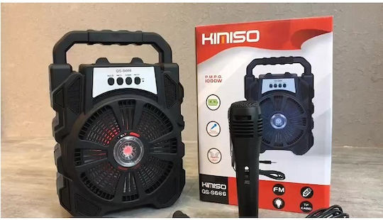 Kimiso Ηχείο Karaoke με Ενσύρματo Μικρόφωνο και Εφέ Φωτισμού QS-S666 Μαύρο