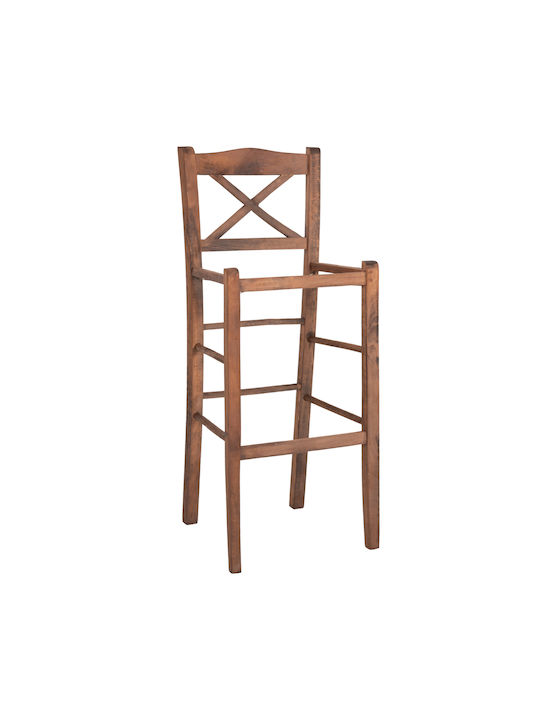 Wooden Garden Stool for Bar Outdoor Space Walnut