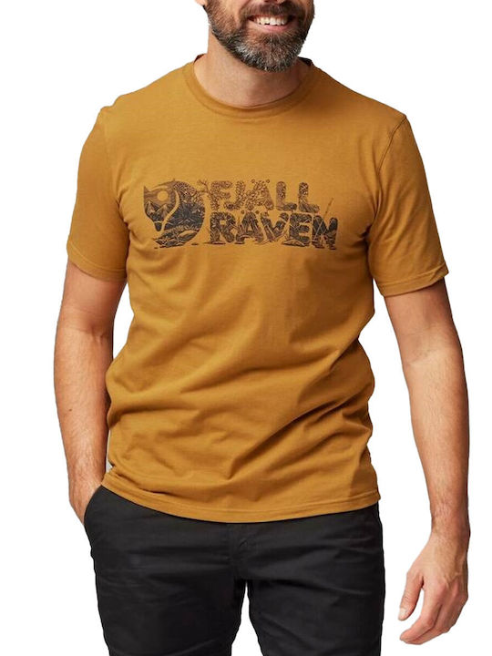 Fjallraven Ανδρικό Αθλητικό T-shirt Κοντομάνικο Πορτοκαλί